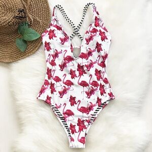 Cupshe Flamingo One iece